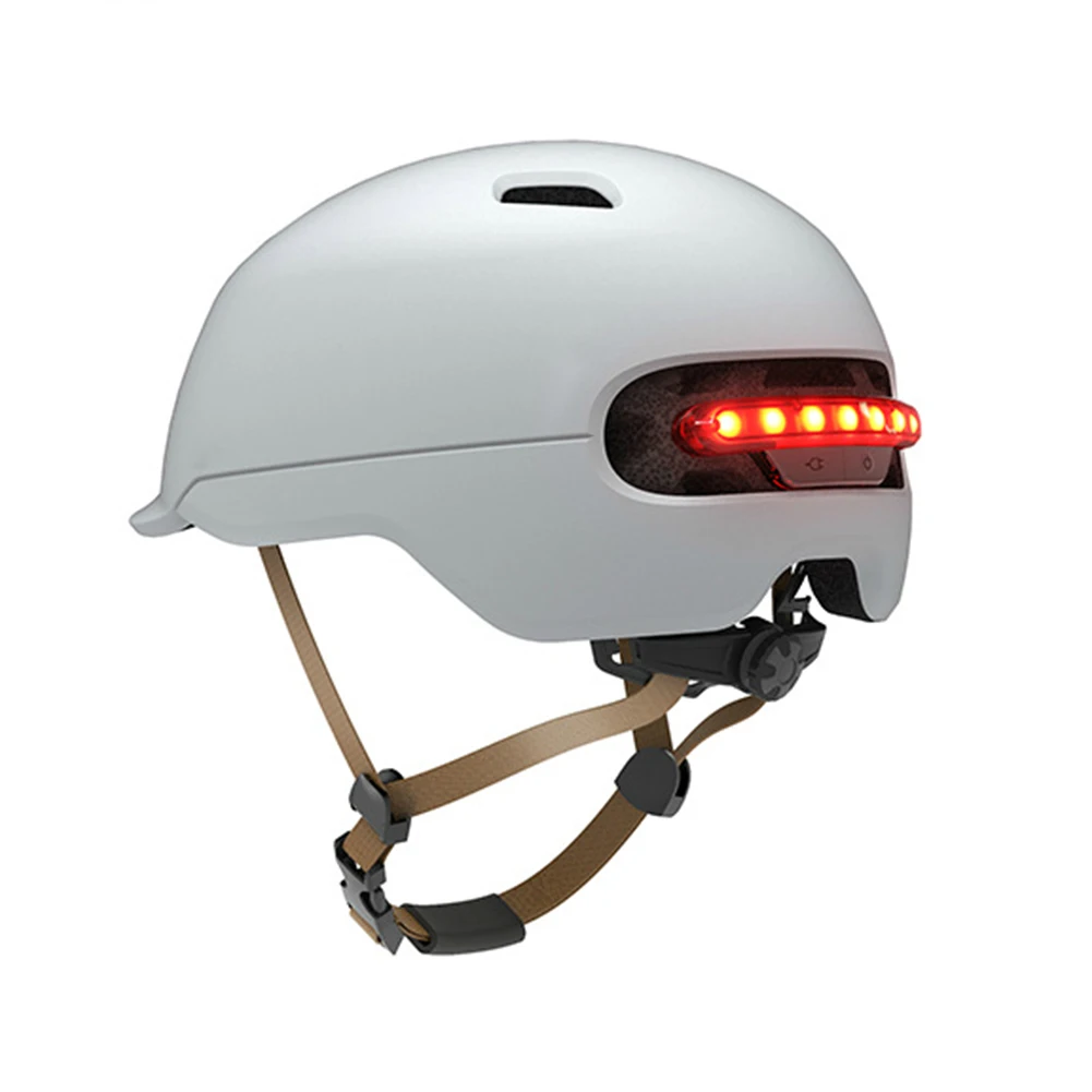 Waterprooof EPS+PC Scooter Helmet with LED Warning Light for Xiaomi M365 Electric Skateboard Scooter Bike Cycling Helmet