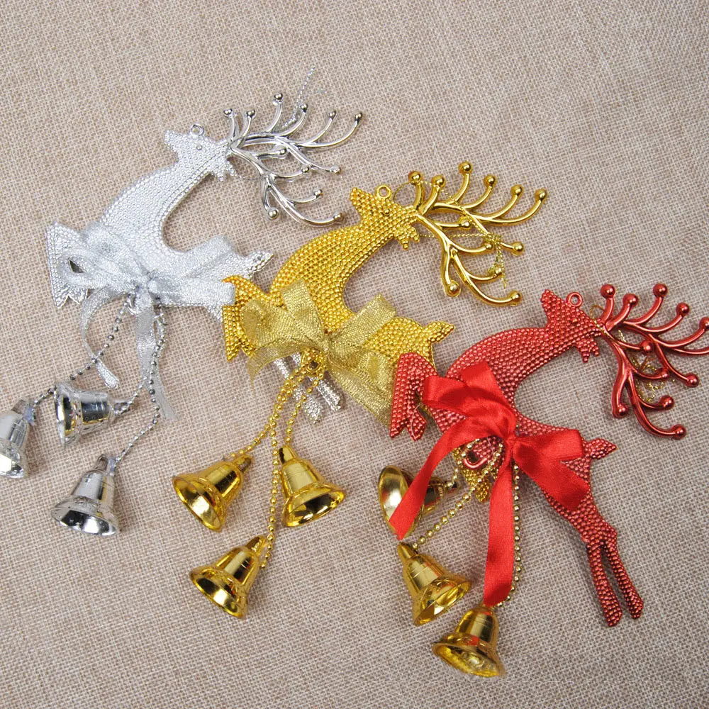 Xmas Baubles Decoration Elk Ornament Chital Deer Christmas Tree Hanging Bell