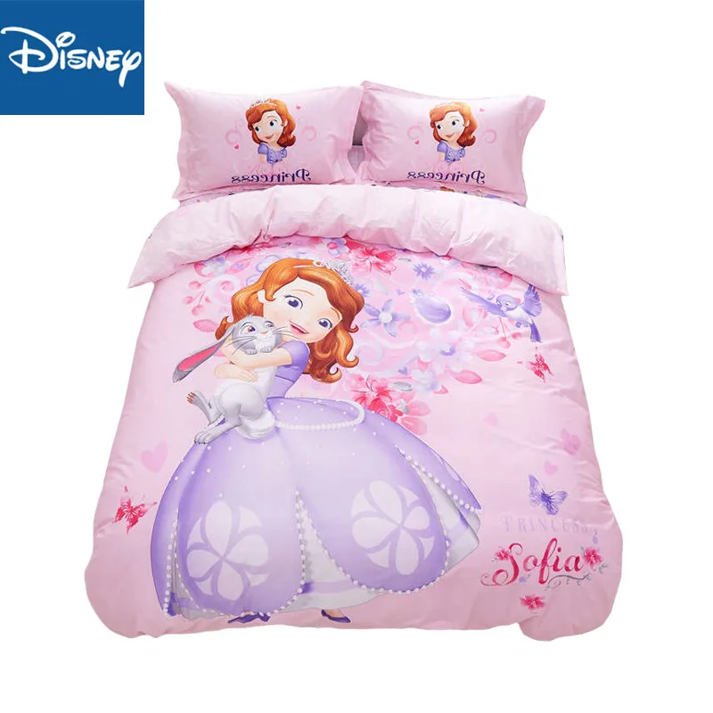 

Disney sophia bedding sets for girls bed decor twin size duvet covers queen bedspread fitted sheet 4pcs free shipping promotion