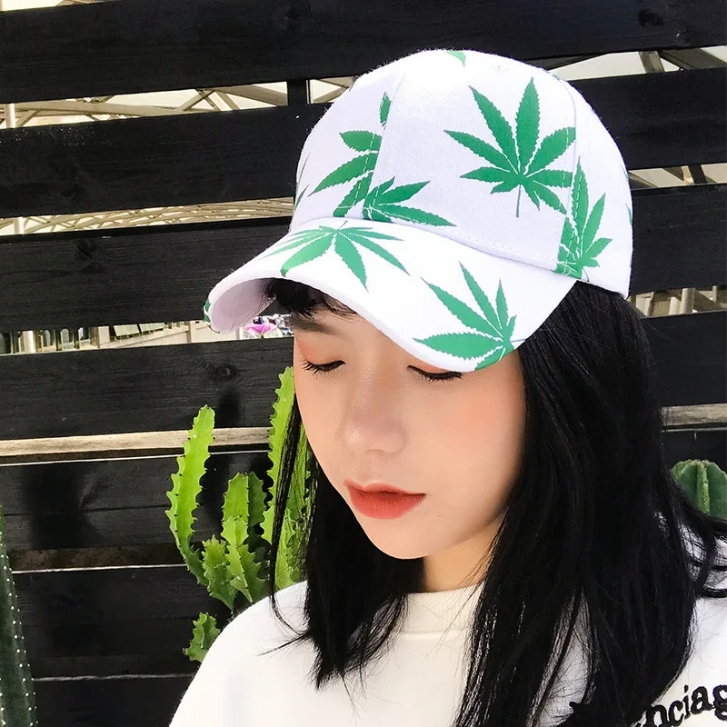 Сорняков Кепка с козырьком Новинка Модный узор в виде кленового листа