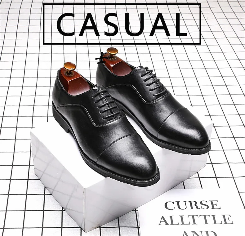 38-48 кожаные туфли мужские деловые стильные удобные официальные туфли для мужчин;# Q600
