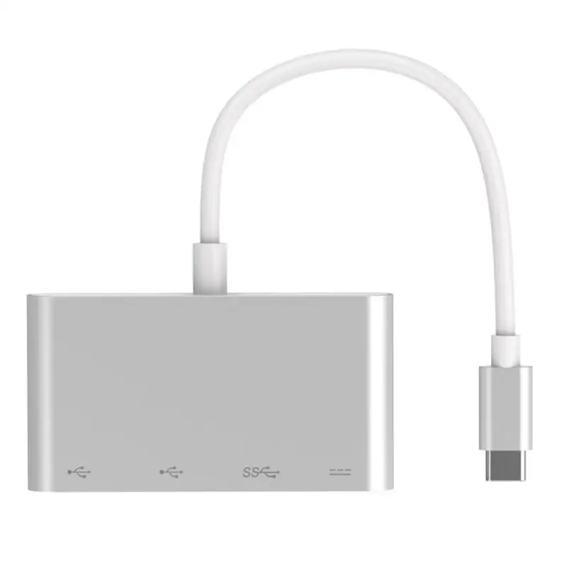 Прочный многофункциональный концентратор тонкий дизайн 4 в 1 usb-хаб тип-c к двойному USB2.0 USB3.0 PD адаптер расширение док-станции