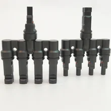 MC4, размеры 2 T, 3T, 4 T, 5 T, 6T филиал соединители для солнечных батарей Multi T филиал MC4 разъем для солнечной панели параллельное подключение T Тип Солнечный mc4