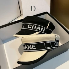 2021 Spring Autumn New Famous Brand Hat Ribbon Letter Ladies Military Cap Sun Hat Vacation Travel Hat High Quality Octagonal Hat