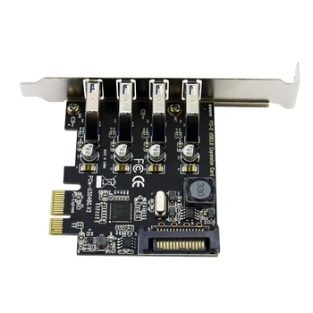

4 Ports Usb3.0 Expansion Card 5Gbps Pci-E Pci Express Adapter Converter For Pcie X1 X4 X8 X16 For Windows 7/8/8.1/10/Xp/Vista