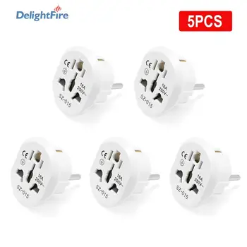 

EU Socket Converter EU Plug Adapter AU US UK CN To EU Wall Socket 2 Round Pin Socket AC 16A 250V High Quality Travel Adapter