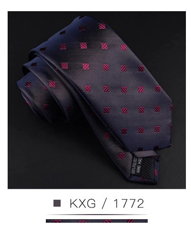 K1772 Новинка, 6 см, Мужской Шелковый узкий галстук для отдыха, цветной Модный Полосатый галстук в клетку, тонкий галстук, деловой костюм, свадебные вечерние галстуки - Цвет: K1772