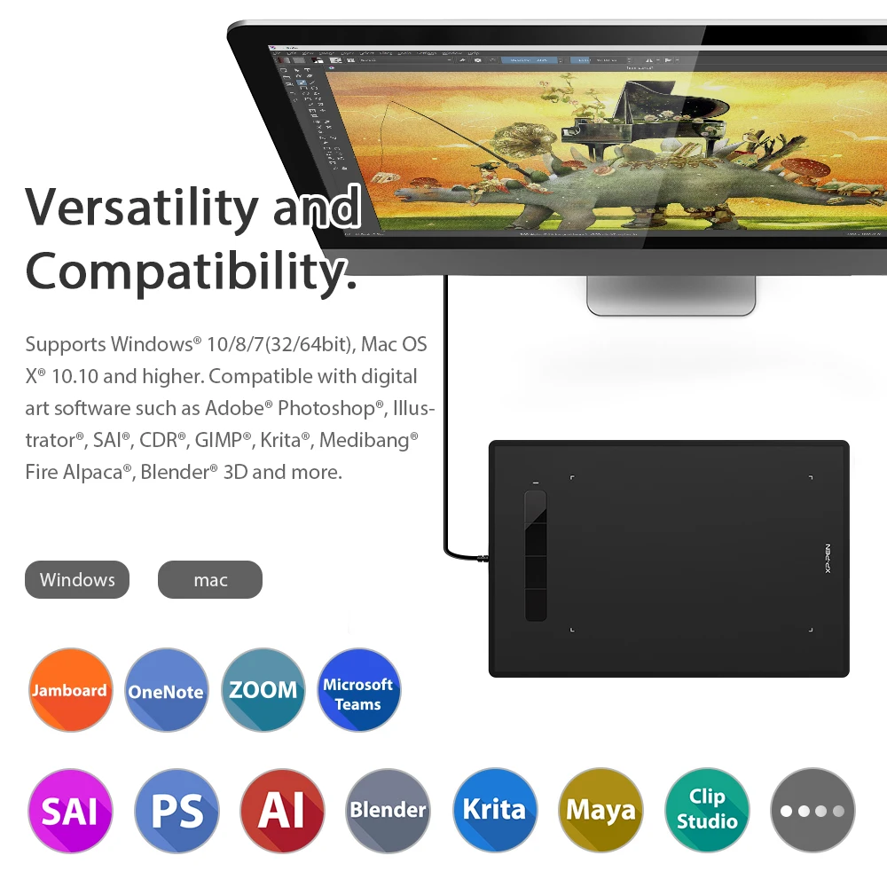 XP Pen Star G960 Графический планшет для рисования цифровой Micro USB арт графический ручка