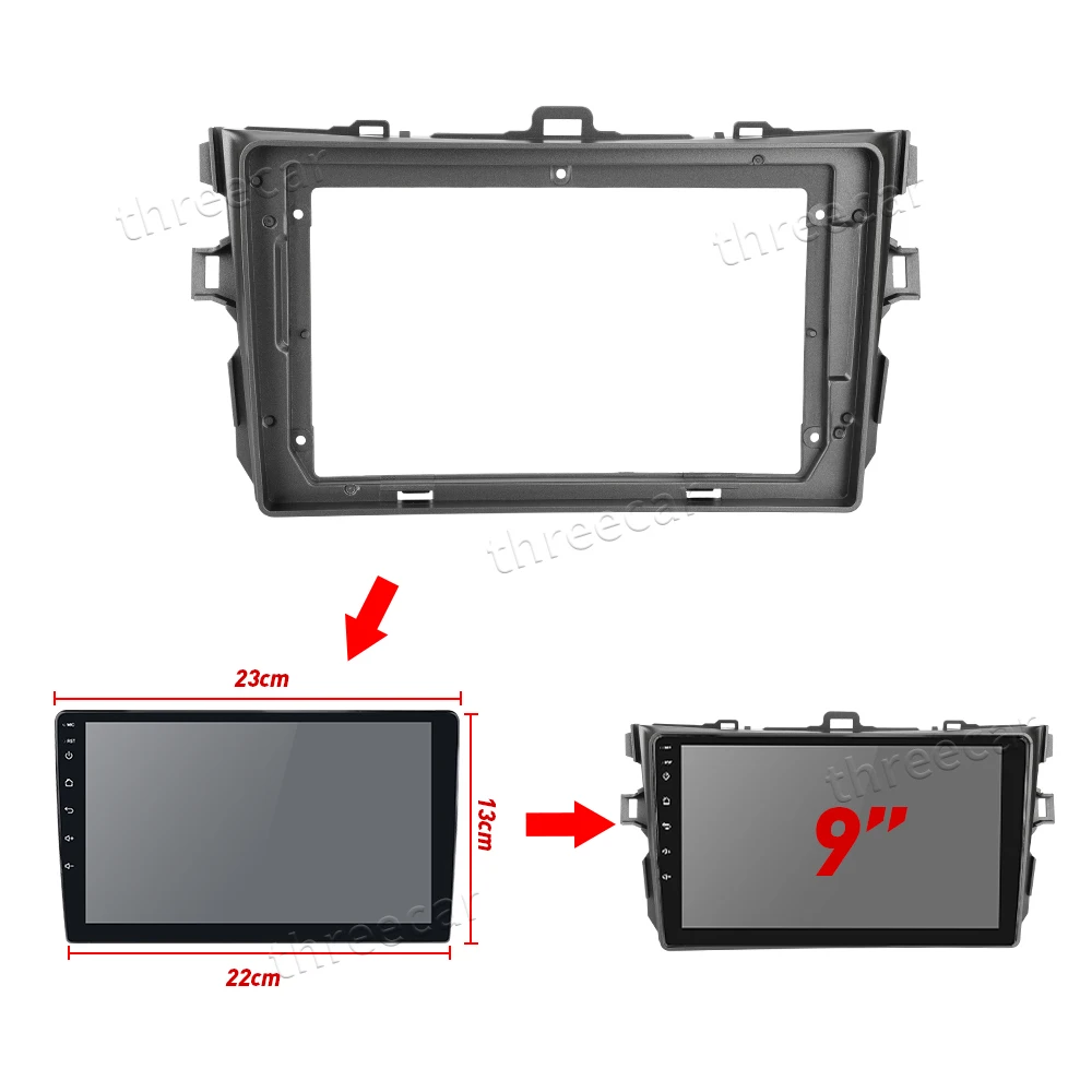 2Din Автомобильная Радио Рамка фасции подходит для Toyota LAND CRUISER Prado 120 2003-2009 Android Панель GPS Dash рамка Комплект Монтажная Рамка