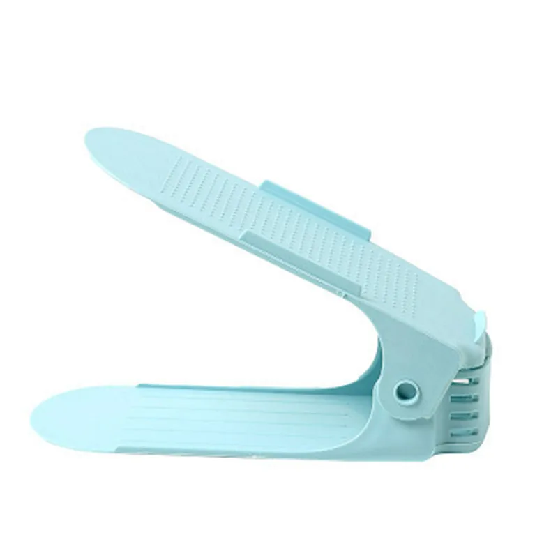 Light Blue 5 шт./компл. Регулируемый обувной Органайзер стенд полка для обуви Поддержка слот Экономия пространства шкаф для обуви стеллаж для хранения коробка для обуви - Цвет: Light Blue