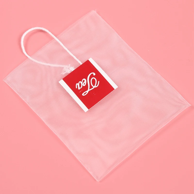 1000Pcs5.5 X 7Cm Pyramid Tea Bag Filter Nylon Tea Bag Single String Label Transparent Empty Tea Bag CNIM Hot - 5