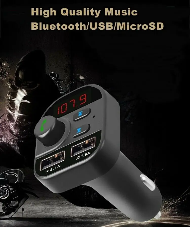Bluetooth в автомобиле беспроводной fm-передатчик MP3 радио адаптер автомобильный комплект