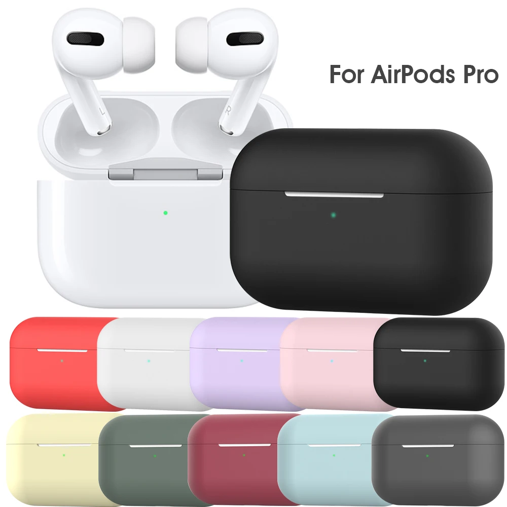 Силиконовый чехол защитный для Apple Airpods Pro TWS беспроводные Bluetooth наушники мягкий 3