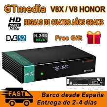 Gtmedia-receptor satélite v8X DVB-S2, Full HD, igual que gtmedia V8 nova, actualización Freesat v8 honor, compatible con H.265, WiFi integrado
