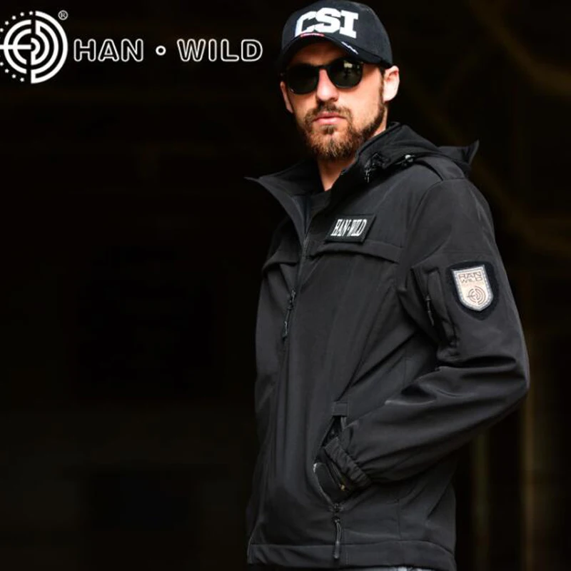 Тактическая куртка Sharkskin Softshell мужская пальто водонепроницаемая с капюшоном