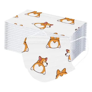 

#50pcs a Box Disposable Nonwoven 3 Layer Ply Filter safe Activated Carbon Filter Replaceable For child Mouth Health Care