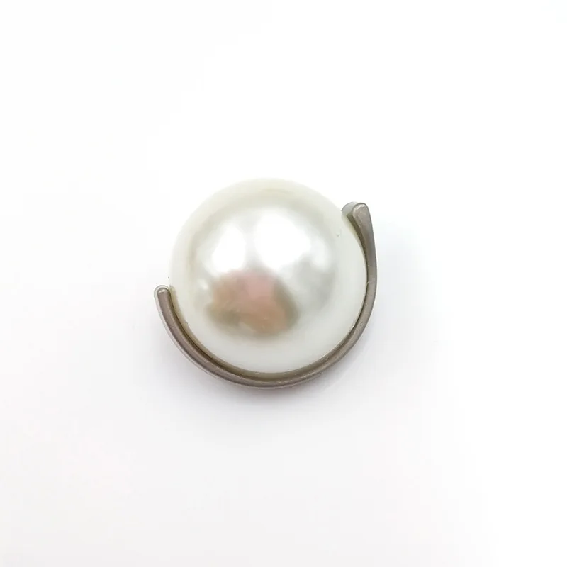 foggy silver 10 шт., круглая рубашка с искусственным жемчугом, пластиковая пуговица, детская одежда, женская рубашка, украшение, аксессуары для шитья своими руками - Цвет: foggy silver