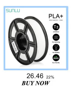 SUNLU ABS 3d Принтер Нити сублимации пустой принтер пластик ABS нити 1,75 мм 1 кг с катушкой белого цвета 3D Ручка гаджет