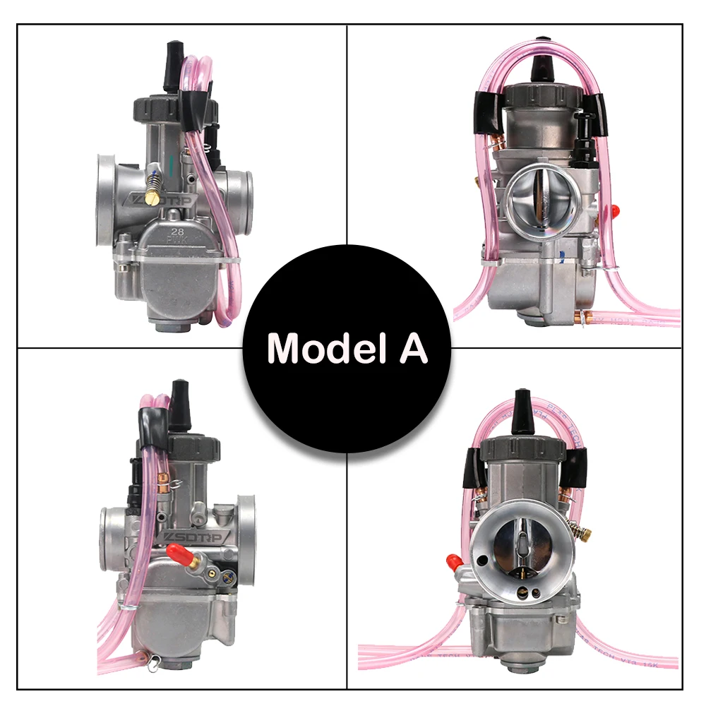 ZS Racing Keihin 28mm 30mm 32mm 34mm Motorcycle Carburetor For 125-250cc 2T 4T Moto ATV UTV Pit Bike Dirt Bike With Power Jet