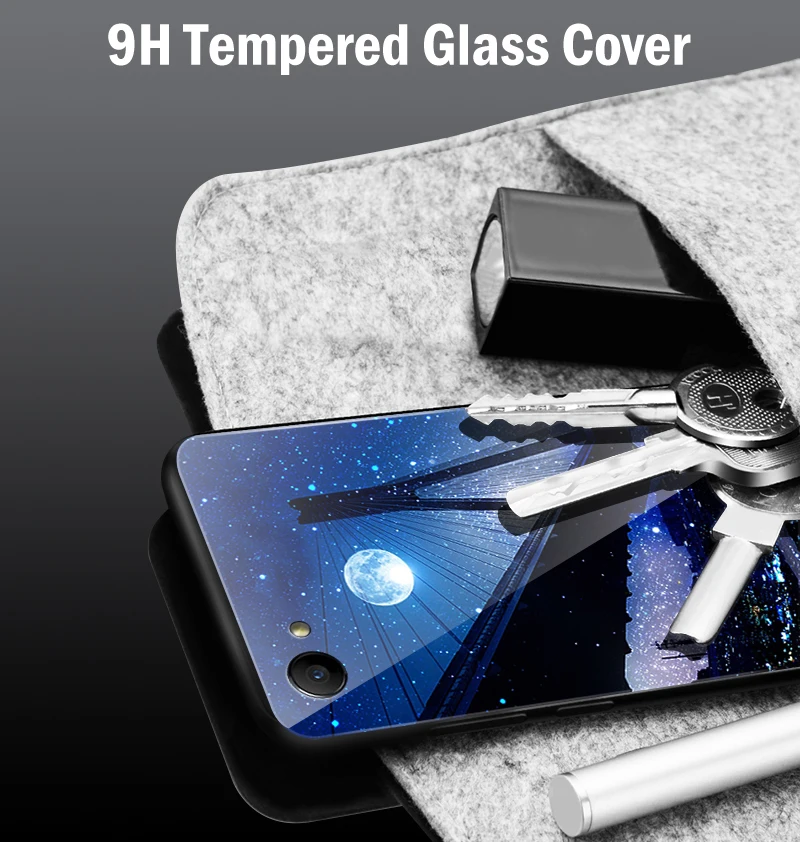 Чехол для телефона для OPPO R15X R17 Pro A3S A7X A39 A57 A59 A9 Мода Закаленное Стекло крышка Reno10x зум F1S F9 F11 найти K1 гладкий Чехол из ТПУ