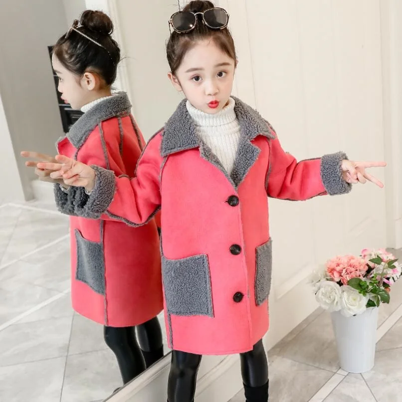 3-12 years/Коллекция года; модное зимнее пальто для девочек; длинные плотные теплые зимние куртки; одежда для маленьких детей и подростков; детская верхняя одежда