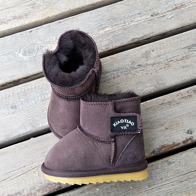Г. Осенне-зимние ботинки для мальчиков и девочек толстые теплые Нескользящие Детские зимние ботинки меховая обувь для малышей Детские хлопковые ботинки