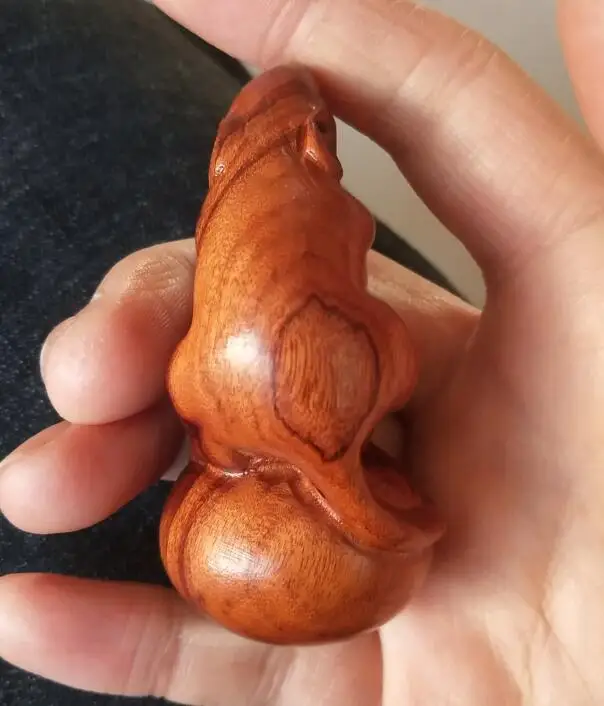 ORIENTAL OLD BOXWOOD HANDWORK CARVING MOUSE NETSUKE