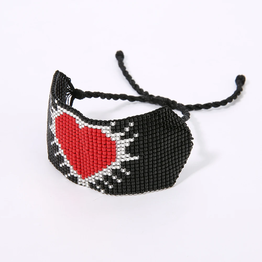 Браслет Rttooas Love Pulseras Perles MIYUKI женские браслеты с сердечками ювелирные изделия ручной работы Bileklik пары подарок на день Святого Валентина
