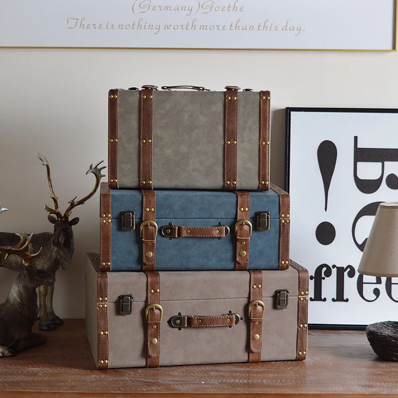 

New Style Retro Suitcase American-Style Retro Box Photographic Prop Display Storage Box Home Ornament