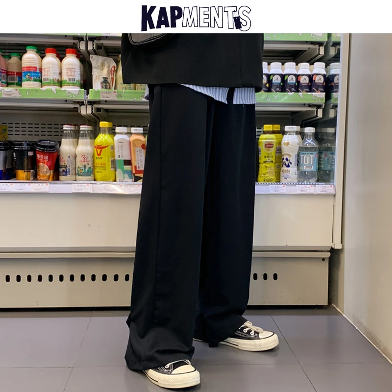 Men Overalls Wide Legs Streetwear Baggy Pants Spring Mens Black Harajuku Sweatpants Male Casual Harem Joggers 5XL wide leg pants wide leg sweatpants men cargo pants