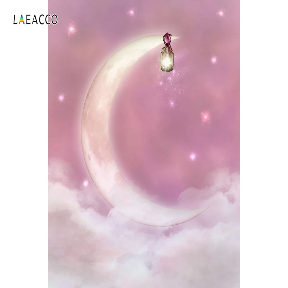 

Laeacco Dreamy Crescent Moon Lamp Cloudy Photography Backgrounds Vinyl Photo Backdrop Custom Backdrops Props For Photo Studio