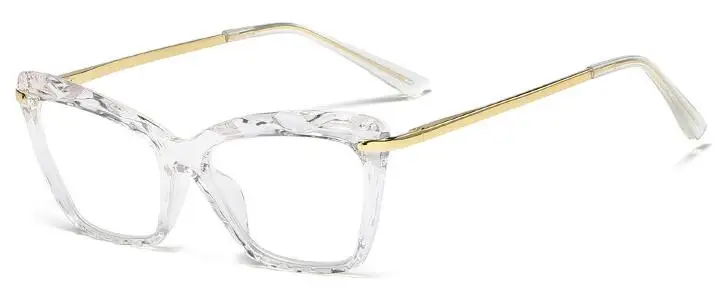 Прозрачные очки «кошачий глаз», прозрачные оптические оправы, роскошные брендовые модные очки для чтения, женские очки - Цвет оправы: clear frame with deg