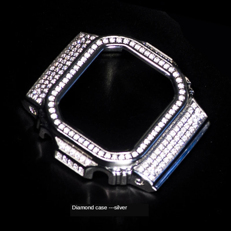 Алмазный металлический корпус для часов чехол DW5600/5610 DW5000 Нержавеющая сталь