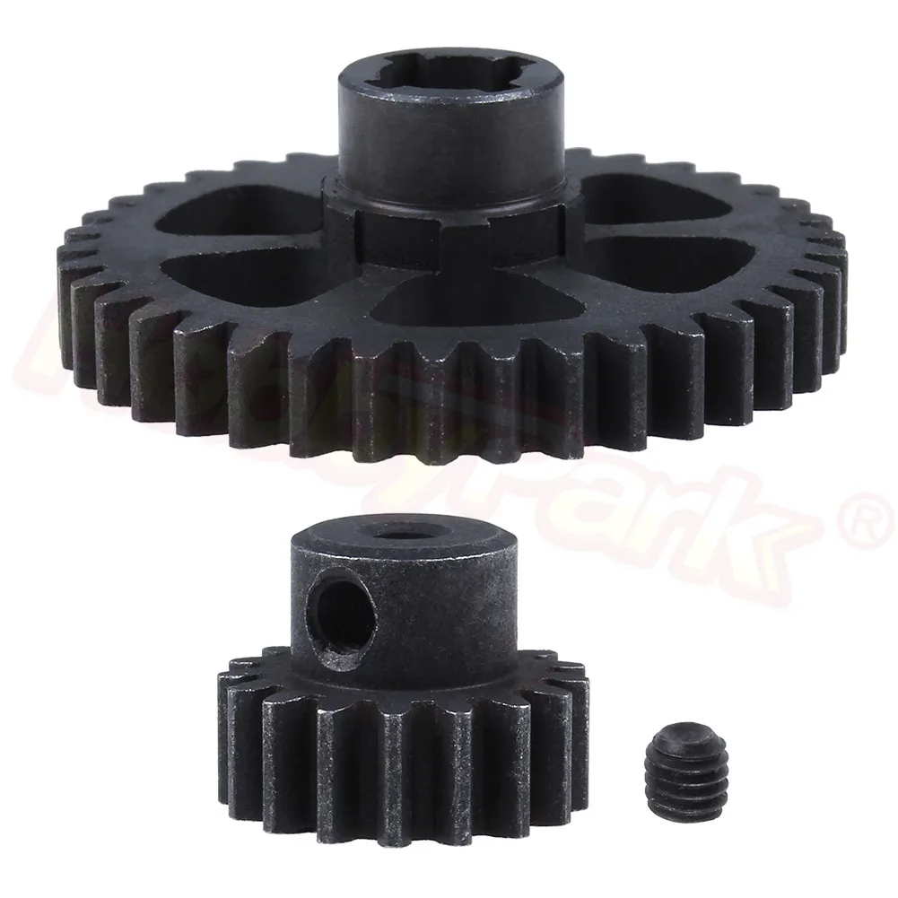 5 компл./лот сталь металл 38T Diff основная шестерня и 17T Мотор для WLtoys 1/18 RC автомобиль