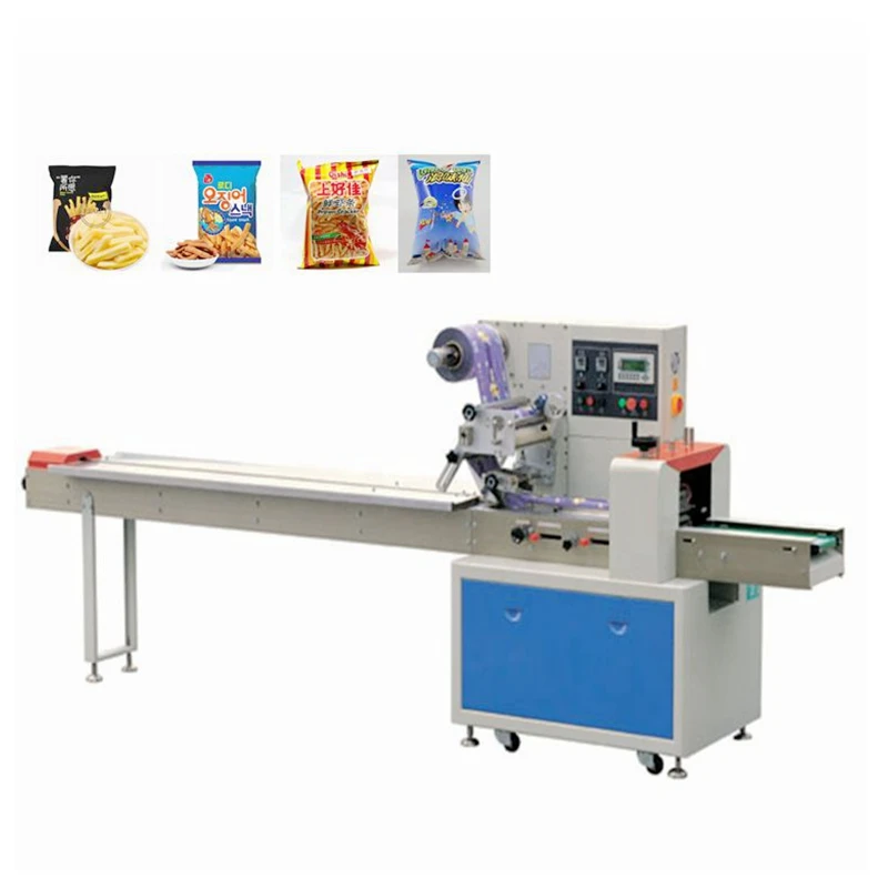 Full automatic plastic bags pillow packing machine chips sugar peanuts