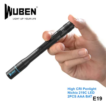 

Wuben E19 Nichia 219C LED High CRI Penlight Flashlight Doctor Use Daily Carry Torch Light with 2pcs AAA Batteries