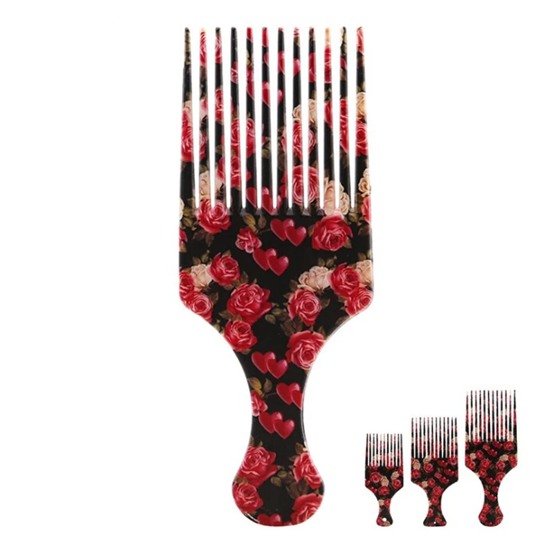 New Beauty Girl Afro Comb Curly Hair Brush Salon Hairdressing Styling Long Tooth Styling Pick Drop Shipping Professional eye catching hair clip tooth hair barrettes girl makeup skincare hairpin