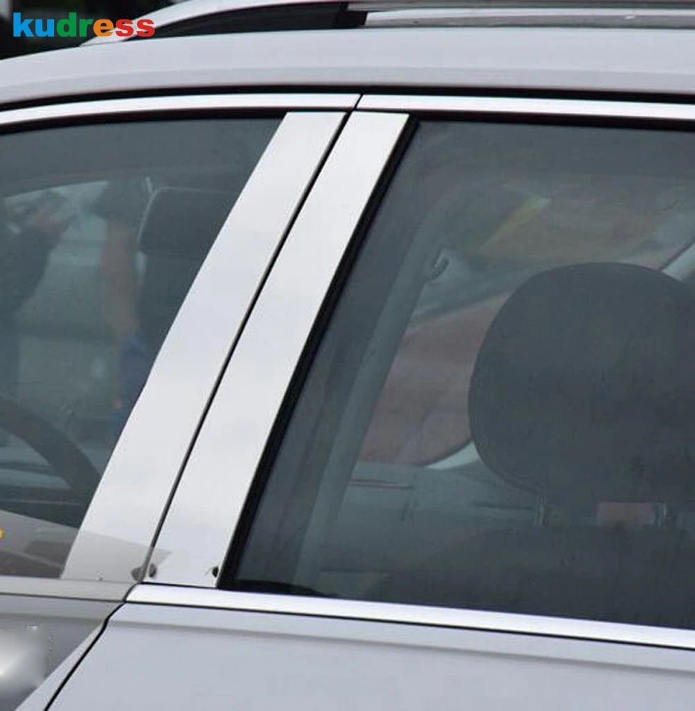 Для Volkswagen Tiguan 2017 2018 интимные аксессуары нержавеющая сталь окна Центр Post Piilar протектор B + C колонка крышка отделка 12 шт