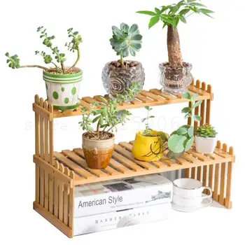 

Fleshy Flower Frame Window Office Desktop Mini Bamboo Potted Shelf Interior Layers Of A Hollow On The Table