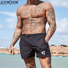 Новинка лета, модные мужские спортивные пляжные шорты, шорты для пробежек, бодибилдинга, спортивные штаны, шорты для фитнеса, повседневные мужские шорты для спортзала