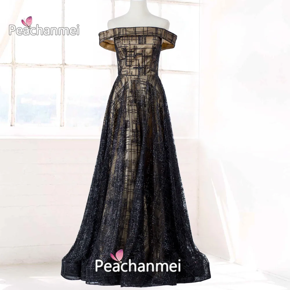 

Real Photo Formal Evening Dress Long Off The Shoulder Robe De Soiree Prom Dress A Line Backless Elegant Ball Gown Party Dress