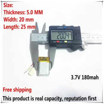 

Free shipping 3.7V lithium polymer battery 052025 502025 180mah MP3 MP4 MP5