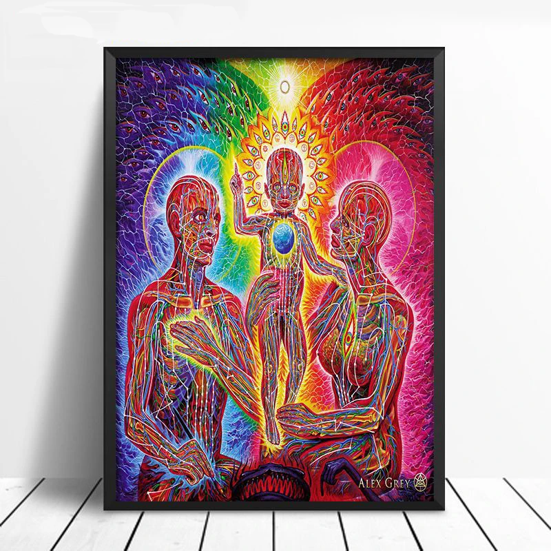 Настенное искусство Alex Grey Oversoul трипси психоделический абстрактный постер