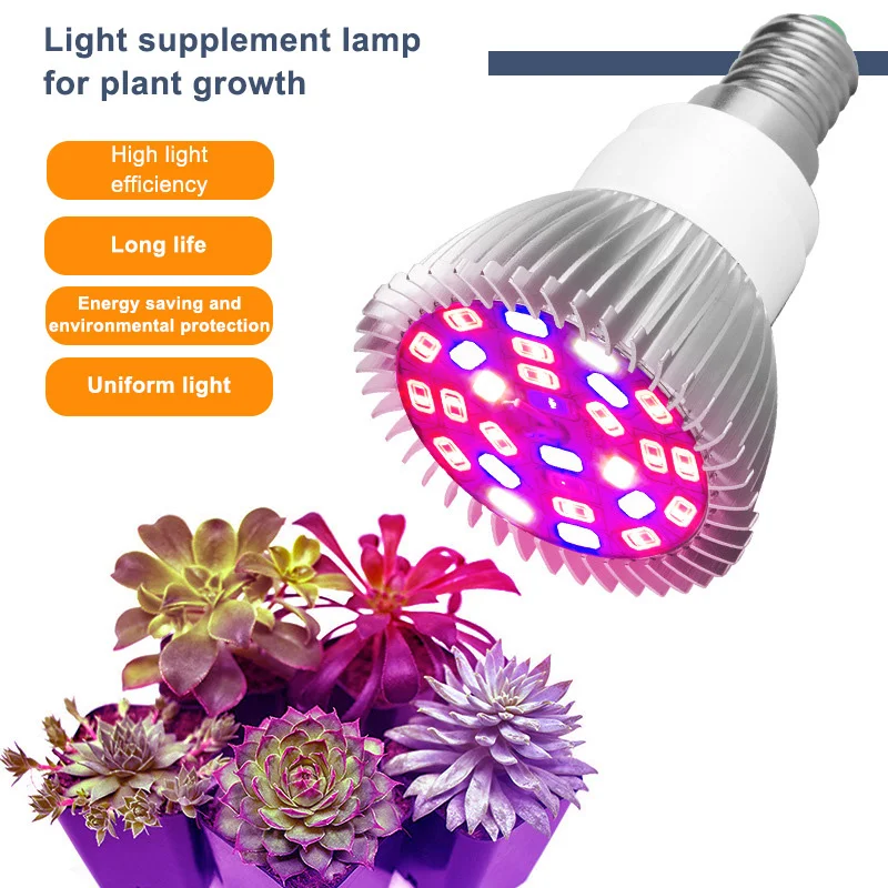 

Grow Lights Full Spectrum Led Plant Lamp E14 E27 Phyto Lamps 18W 28W Greenhouse Tent Bulbs