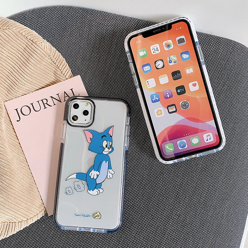 Прозрачный чехол для iPhone X, XR, Xs, Max, 11, 8, 7, 6, 6s Plus, 11 Pro, высокое качество, двухцветная мягкая задняя крышка из ТПУ