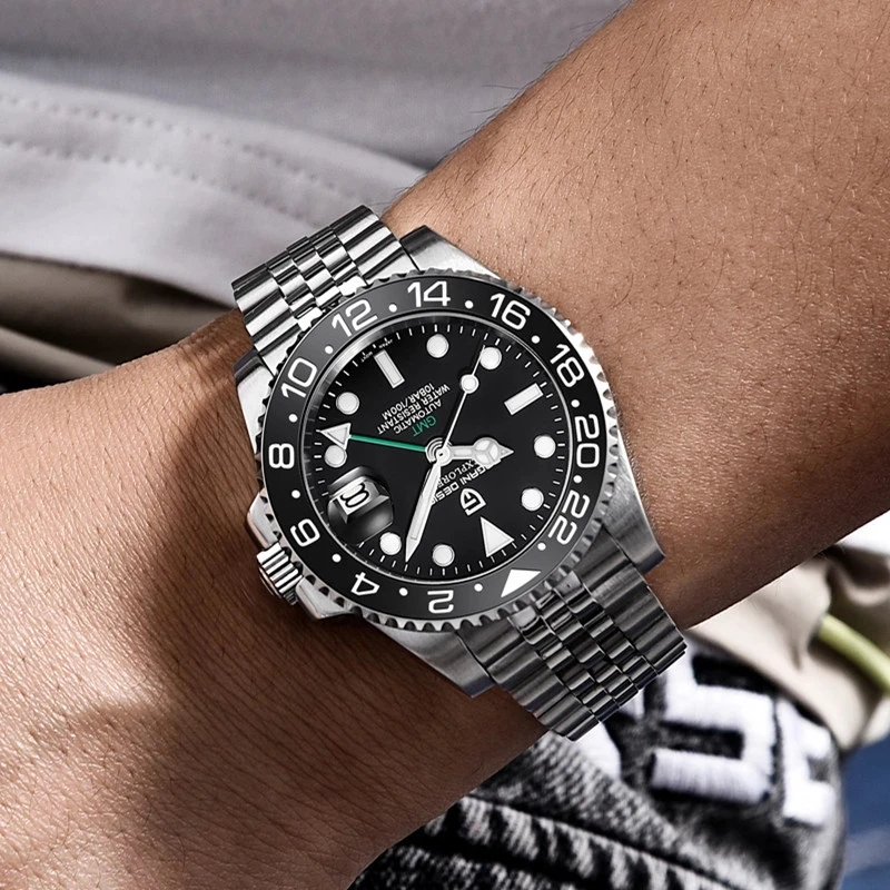 PAGANI DESIGN GMT 40MM Mechanical Watches Top Brand Sapphire Glass Stainless Steel Sports Waterproof Men's Automatic Watch 2