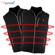 Унисекс флисовые жилеты с подогревом с внешним аккумулятором, тепловой жилет, одежда, электрические жилеты с подогревом для прогулок, бега, охоты