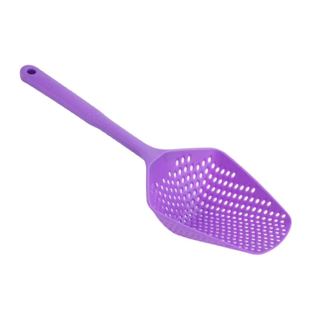 Purple Пластиковая ледяная Лопата дуршлаг w/ручка кухонная ложка-ситечко совок - Цвет: Purple
