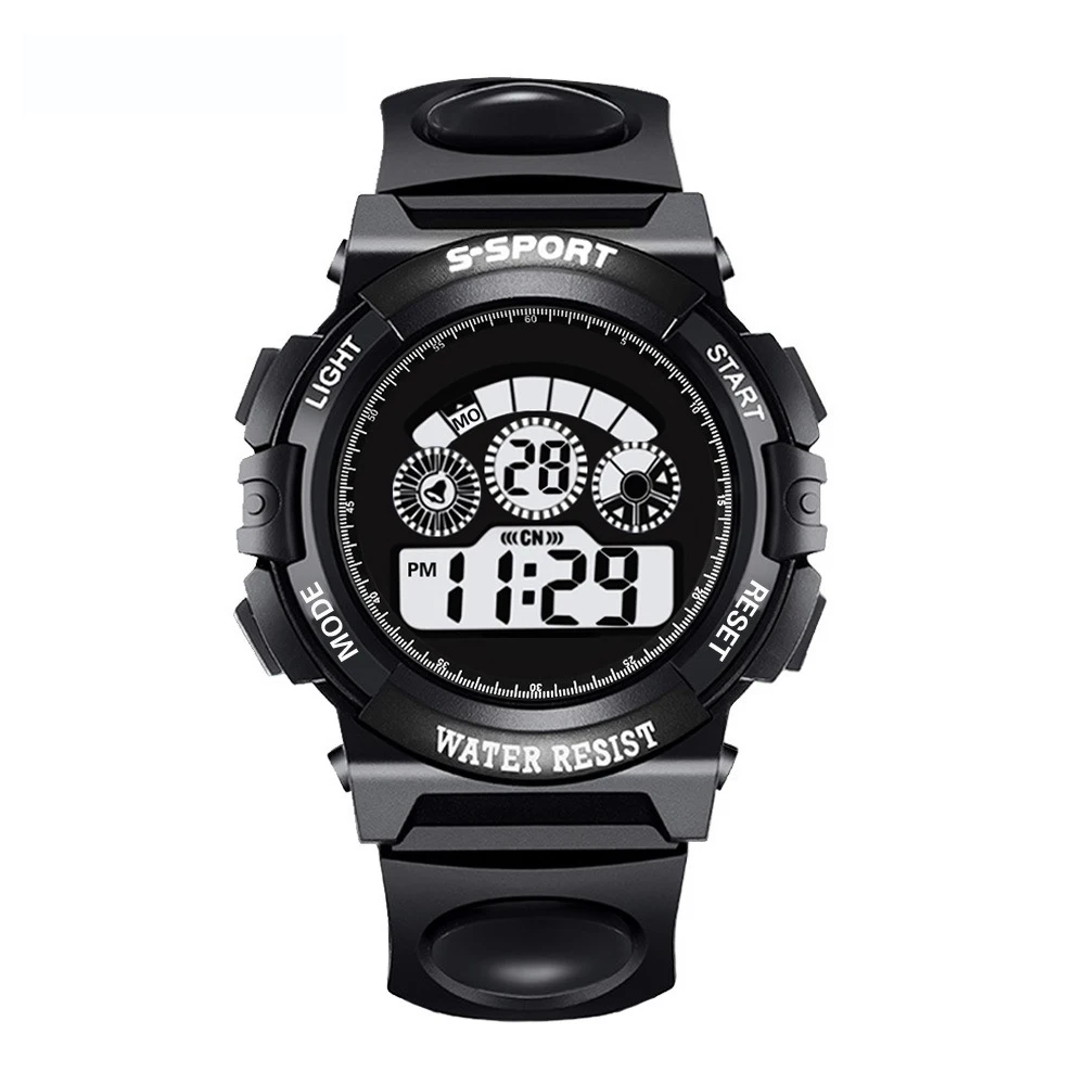 

Men's Led Large Dial Digital Watch Waterproof Calendar Luminous Multifunction Sports Watch Electronic Digital Watch Gift Men