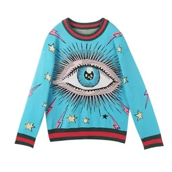 

Womens Designer Inspired Embroidery Wool Knitwear Jumper Casual Fashion Sweater